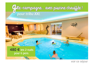 GÃ®te-campagne avec piscine chauffÃ©e pour tribu XXL